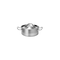 FORCE LOW CASSEROLE w/LID 140x55mm SSTRI-PLY 800ml (*73580*) =  1 X EACH