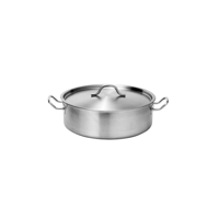FORCE LOW CASSEROLE w/LID 300x100mm SSTRI-PLY 7lt (*73587*) =  1 X EACH