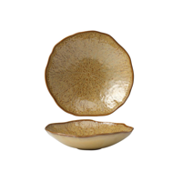 TABLEKRAFT FUSION LOTUS DEEP COUPE PLATE 245x67mm CINNAMON (*902115*) = PACK OF 4 X EACHES