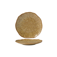 TABLEKRAFT FUSION LOTUS COUPE PLATE 255x35mm CINNAMON (*902111*) = PACK OF 4 X EACHES