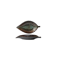 TABLEKRAFT FUSION LEAF PLATE 220x117x33mm PATINA (*902240*) = PACK OF 6 X EACHES