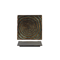 TABLEKRAFT FUSION SQUARE TILE PLATE 205x16mm PATINA (*902230*) = PACK OF 6 X EACHES
