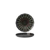TABLEKRAFT FUSION ROUND FLAT PLATE 202x21mm PATINA (*902225*) = PACK OF 6 X EACHES