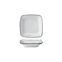 TABLEKRAFT LINEA ORGANICS SQUARE PLATE 180x40mm WHITE (*907570*) = PACK OF 5 X EACHES