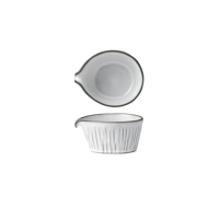 TABLEKRAFT LINEA ORGANICS SERVICE BOWL w/SPOUT 100x60mm WHI (*907580*) = PACK OF 4 X EACHES