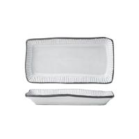 TABLEKRAFT LINEA ORGANICS RECT PLATTER 300x160x40mm WHITE (*907572*) = PACK OF 4 X EACHES