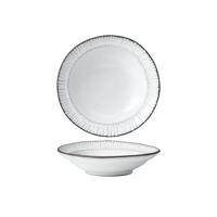 TABLEKRAFT LINEA ORGANICS DEEP PLATE w/RIM 235x55mm WHITE (*907566*) = PACK OF 5 X EACHES