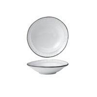 TABLEKRAFT LINEA ORGANICS DEEP PLATE w/RIM 200x50mm WHITE (*907565*) = PACK OF 5 X EACHES