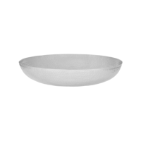 CHEF INOX ROUND SERVING/SEAFOOD BOWL HAMMERED 400mm SATIN (*06929*) = PACK OF 4 X EACHES
