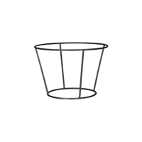 CHEF INOX ROUND RISER S/S 195/285x190mm MATT BLACK (*06935*) = PACK OF 4 X EACHES