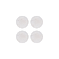 ZANZI MARBLE ROUND COASTER ( SET 4) 100x100x6mm WHITE (*Z9034*) =  1 X SET