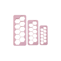 WILTSHIRE GEO CUTTERS HEXAGON 3PC SET (*WLT40728*) = PACK OF 6 X SETS