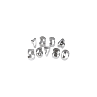 WILTSHIRE NUMBER CUTTERS-S/S 9PC SET (*WLT40357*) = PACK OF 6 X SETS