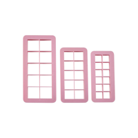 WILTSHIRE GEO CUTTERS SQUARE 3PC SET (*WLT40727*) = PACK OF 6 X SETS