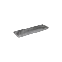 WILTSHIRE TART PAN-RECT FLUTED 350x100x30mm LOOSE BASE N/S (*WLT40594*) = PACK OF 6 X EACHES