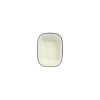 WILTSHIRE PIE DISH-ENAMEL OBLONG BLUE RIM 1.0lt 215x150mm (*WLT40379*) = PACK OF 12 X EACHES