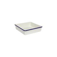 WILTSHIRE BAKING PAN-ENAMEL BLUE RIM 2.0lt 230x230x50mm (*WLT40388*) = PACK OF 4 X EACHES
