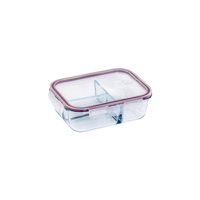 ETERNA GLASS CONTAINERS 3 DIV RECT 1500ml (*ETR48148*) = PACK OF 5 X EACHES