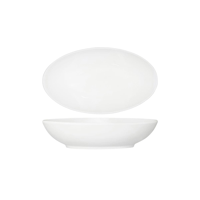 TABLEKRAFT CORE WHITE OVAL SALAD SERVING BOWL 380x230x90mm (*92076*) = PACK OF 2 X EACHES