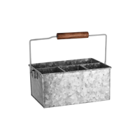 CHEF INOX CONEY IS GALV CADDY 4-COMP w/HDL 250x180x115mm (*78696*) =  1 X EACH