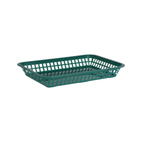 CHEF INOX CONEY IS PLASTIC RECT BASKET 300x215x42mm F. GREEN (*78698*) =  1 X EACH