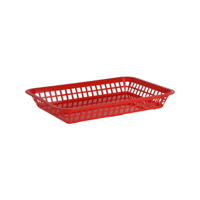 CHEF INOX CONEY IS PLASTIC RECT BASKET 300x215x42mm RED (*78697*) =  1 X EACH