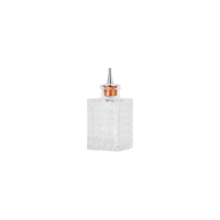 ZANZI SQUARE BITTERS BOTTLE GLASS 50x120mm 90ml (*Z0904*) =  1 X EACH