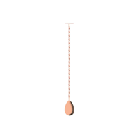 ZANZI TAIL DISK BAR SPOON w/MUDDLER ROSE GOLD 300x29x25mm (*Z0643*) =  1 X EACH