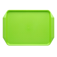 CHEF INOX RECT FAST FOOD TRAY PP 425x300x35mm GREEN (*06987-GN*) = PACK OF 25 X EACHES
