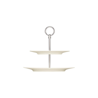 PURITY SERVING STAND 2 TIER FLAT PLATE w/RIM 287x255mm (*BHS6697302*) =  1 X SET