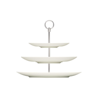BAUSCHER PURITY SERVING STAND 3 TIER COUPE PLATE 270x324mm (*BHS6697306*) =  1 X SET