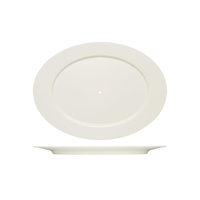 PURITY OVAL PLATTER w/RIM 380x277mm TO SUIT SERVING STAND (*BHS6697205*) = PACK OF 6 X EACHES