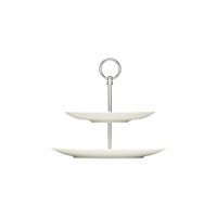 BAUSCHER PURITY SERVING STAND 2 TIER COUPE PLATE 270x255mm (*BHS6697305*) =  1 X SET