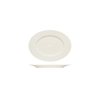 PURITY OVAL PLATTER w/RIM 240x175mm TO SUIT SERVING STAND (*BHS6697203*) = PACK OF 6 X EACHES