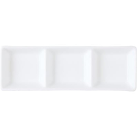 SAUCE DISH-3 COMPTS 185x60mm CHELSEA (41/3805 (*94435*) = PACK OF 12 X EACHES