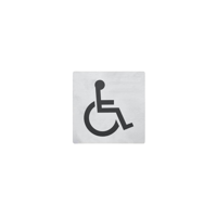 CHEF INOX WALL SIGN "DISABLED" 130x130mm S/S 2PK (*81333*) = SLEEVE OF 5 X PACKETS
