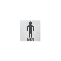 CHEF INOX WALL SIGN "MEN" 130x130mm S/S PACK OF 2 (*81330*) = SLEEVE OF 5 X PACKETS