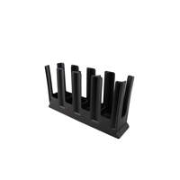 CHEF INOX 4-COMP HORIZONTAL CUP ORGANISER 252x475x12mm BLACK (*08652*) =  1 X EACH