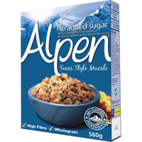 Alpen Muesli No Added Sugar