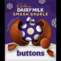 Cadbury Dairy Milk Smash Bauble Buttons