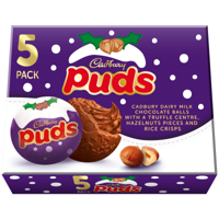 Cadbury Milk Chocolate Christmas Puds 5Pk