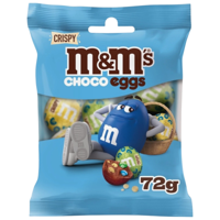 M&Ms Crispy Chocolate Moulded Eggs 24 X 72g